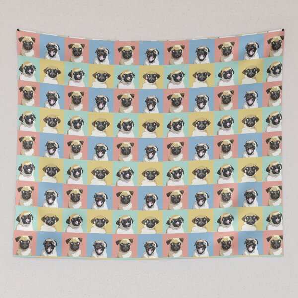Item preview, Four Pugs designed and sold by thesecurvylines.