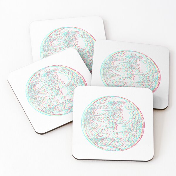 Item preview, red blue 3d moon designed and sold by MartaOlgaKlara.