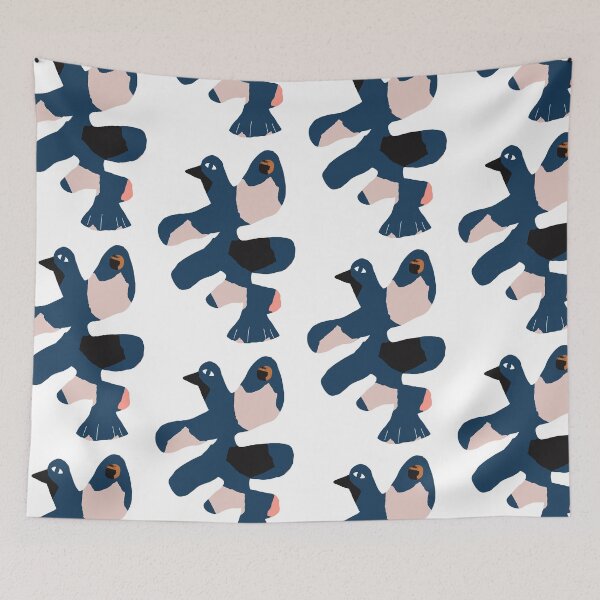 Item preview, Oiseau Blue Bird // Abstract Bird Print designed and sold by fossdesign.