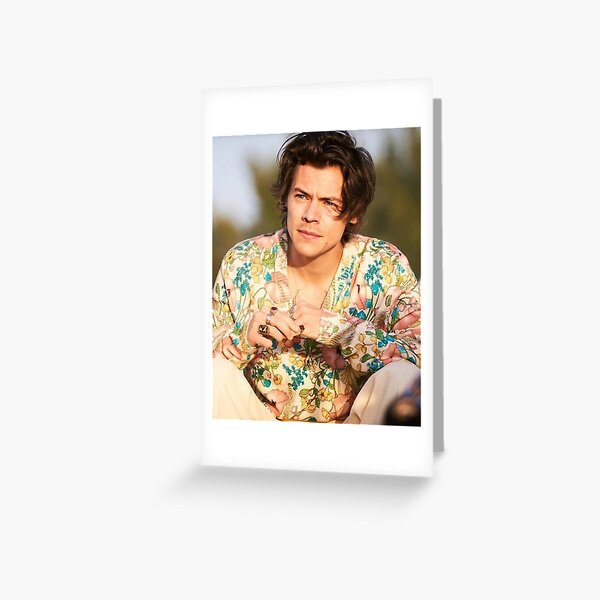 harry flower shirt Greeting Card