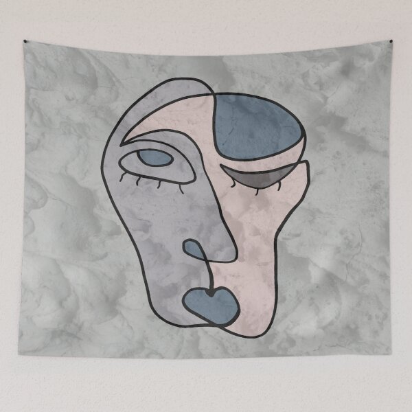 Item preview, Face design on a light grey background. decorating, interiors designed and sold by jayne0524.