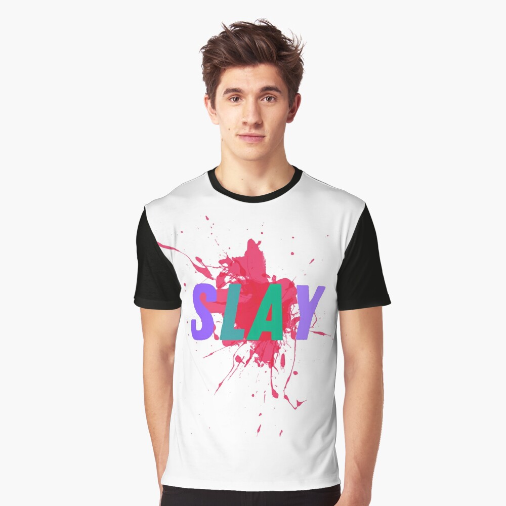 Slay Basketball Clothing Paint Splash Slang Text Apparel For Men and Women  Art Board Print for Sale by kh3duck