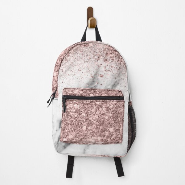Item preview, Rose gold glitter dust over stunning white marble designed and sold by peggieprints.
