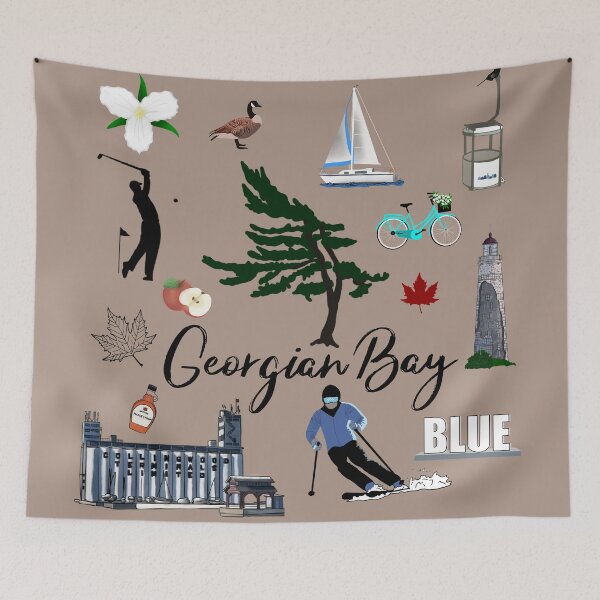 Item preview, Images of Georgian Bay on Tan designed and sold by Quick Brown Fox Canada.