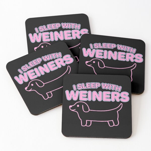 Item preview, I sleep with weiners (dogs) sausage dog lovers owners funny t-shirt gift  designed and sold by Talia  Jones.