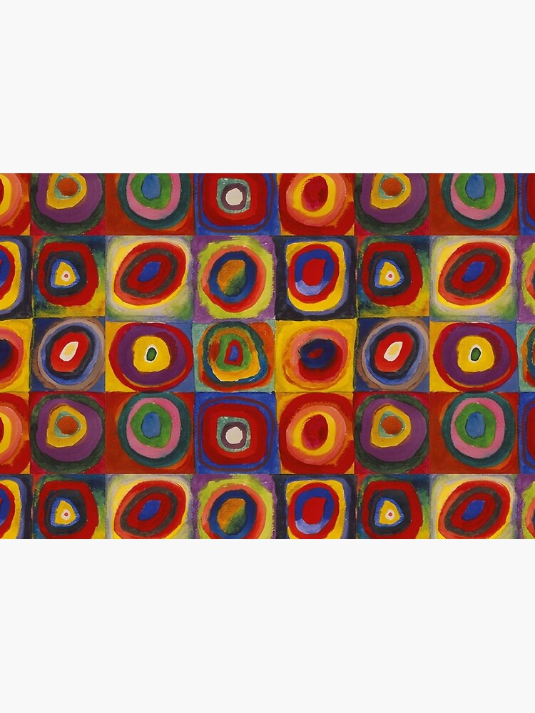 étude De Couleurs Carrés Avec Cercles Concentriques Puzzle « Wassily Kandinsky, Etude des couleurs, Carrés à cercles