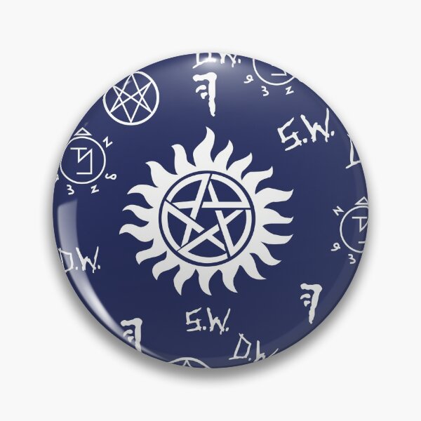 Item preview, Supernatural symbols (blue/white) designed and sold by Anouk Geelen.