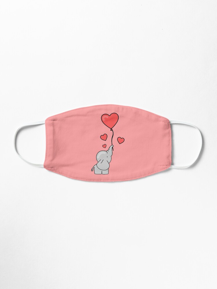 Alternate view of Sweet Little Elephant with Heart Balloon Mask