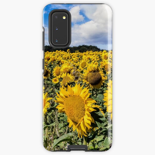 Field Of Sunflowers With A Blue Sky And Clouds Samsung Galaxy Tough Case
