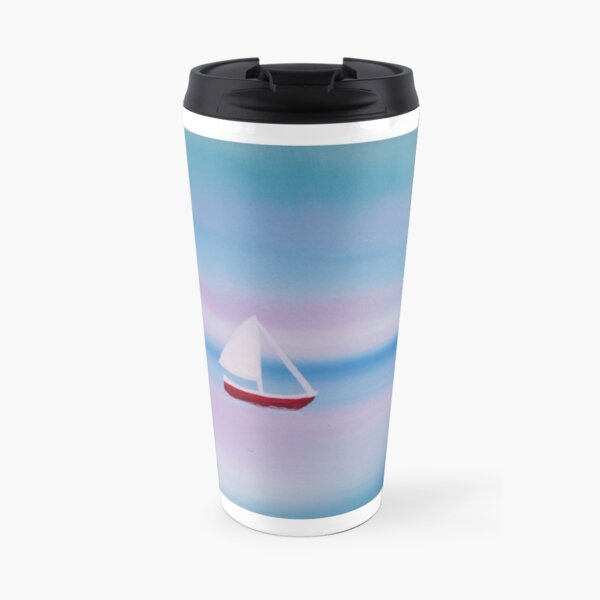 Sailboat Painting Travel Coffee Mug
