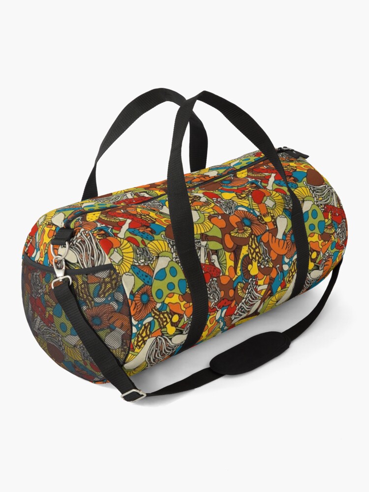 Discover 70s Psychedelic Mushroom Duffel Bag