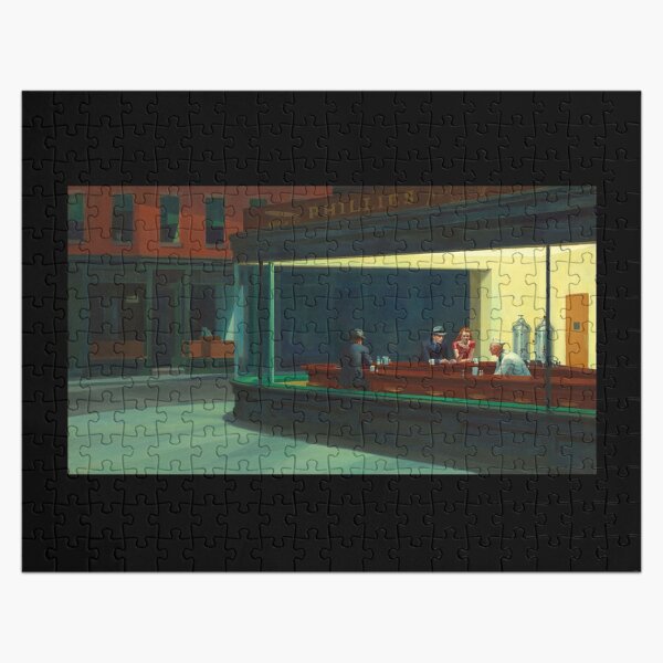 AMERICAN ARTIST. Edward Hopper, Nighthawks, 1942. Jigsaw Puzzle