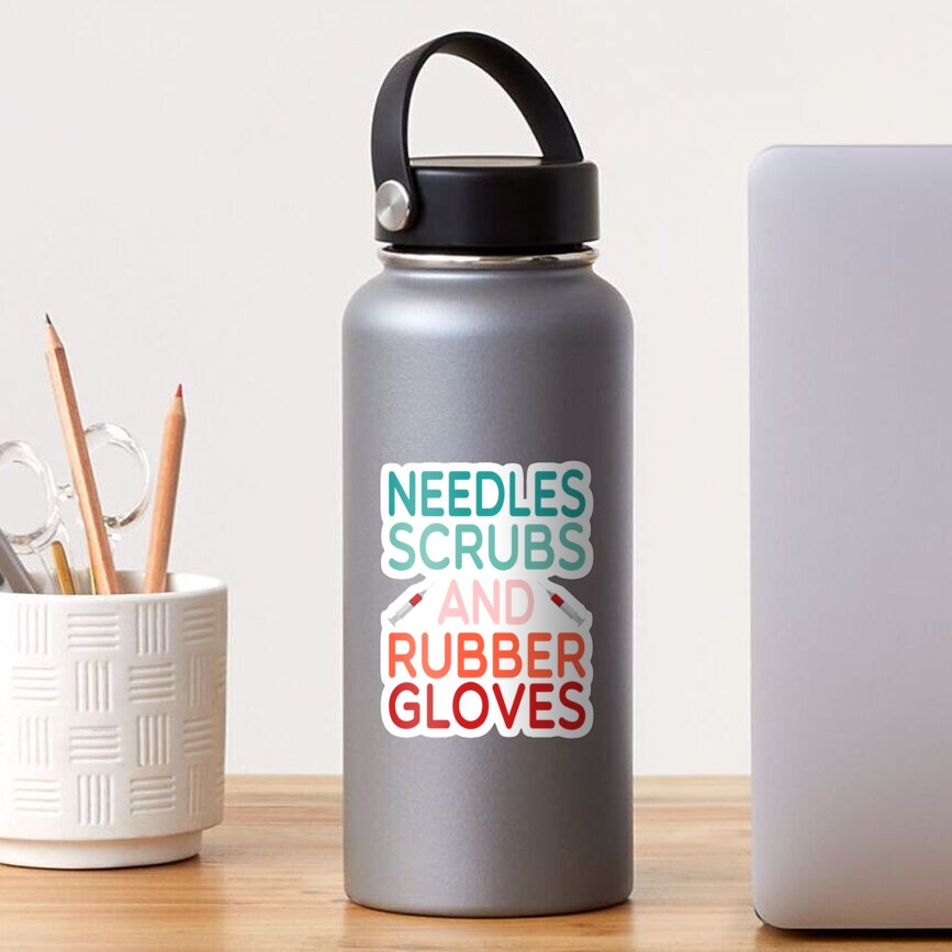 Personalized Nurse Water Scrubs Rubber Gloves Motivational Bottle - Jolly  Family Gifts