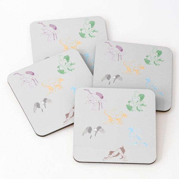 Item preview, Colourful Yoga Poses with Animals designed and sold by kbircham.