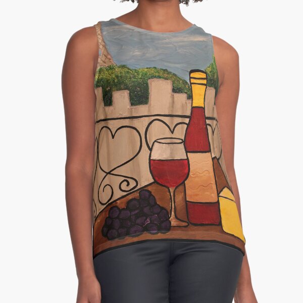 Wine on the Balcony Sleeveless Top