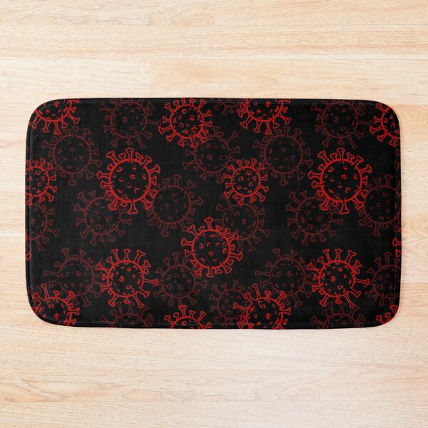 Item preview, Hand drawn black and red doodle sketch seamless bacterium and virus pattern. covid-19 designed and sold by Yevheniia Hulinska.