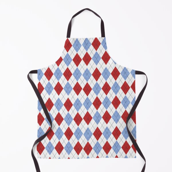 Item preview, Red and Blue jeans check printed pattern- bestselling masks designed and sold by August-E.