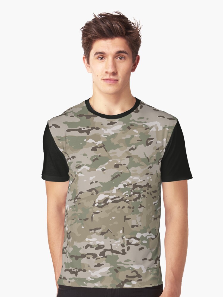 国内未入荷 Supermade - CAMOUFLAGE PATCHWORK GRAPHIC T-SHIRT MultiCam Pattern camouflage