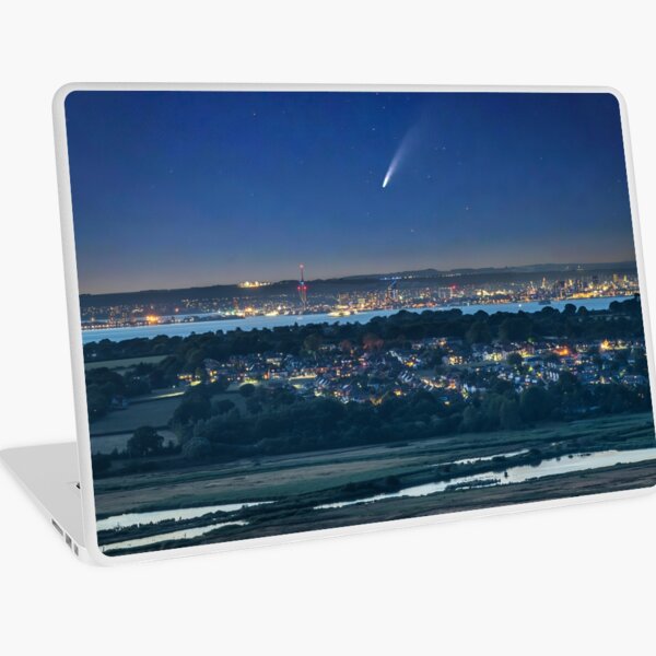 Comet Neowise Over Portsmouth Laptop Skin
