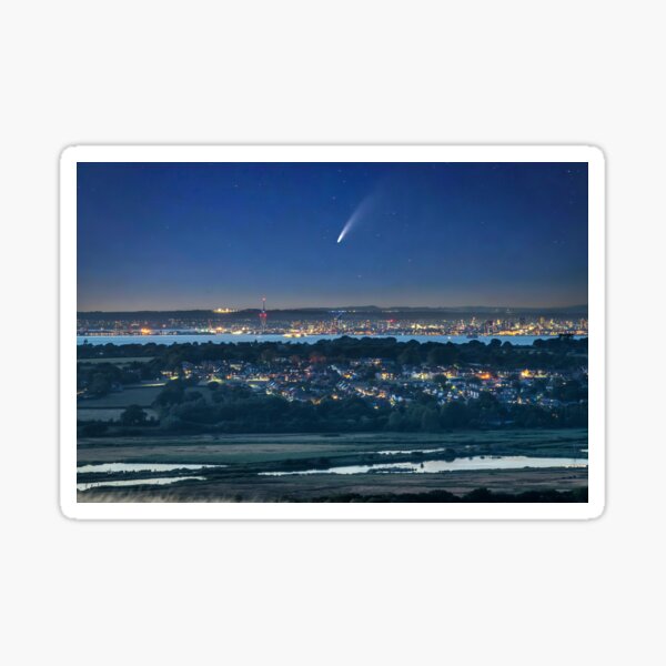 Comet Neowise Over Portsmouth Sticker