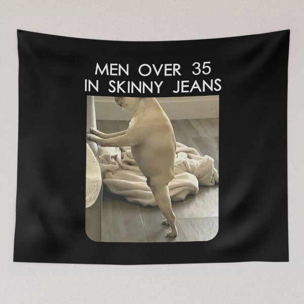 Item preview, Men over 35 in skinny jeans Funny design. designed and sold by imaargo.