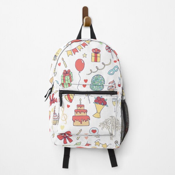 Item preview, seamless pattern of hand drawn doodle cartoon objects and symbols on the birthday party. design holiday designed and sold by Yevheniia Hulinska.