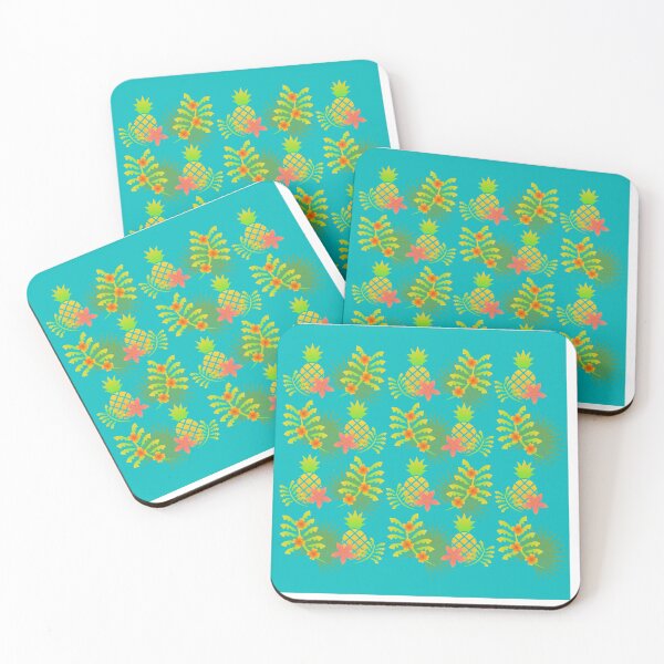 Item preview, Tropical Palms, flowers and Pineapple Pattern designed and sold by Eliza-Grace.