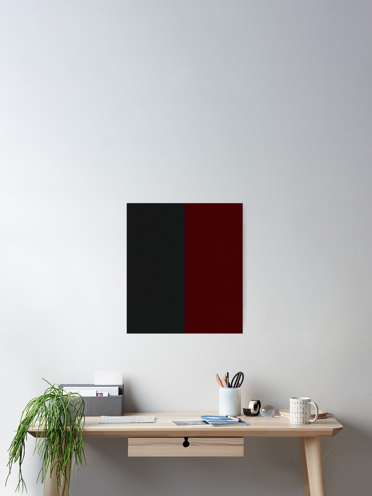 Thumbnail 2 of 3, Poster, Black and Red Stipe Wool designed and sold by Vk91.