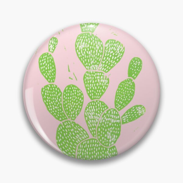 Item preview, Linocut Cacti #1 Minty Pinky designed and sold by BiancaGreen.
