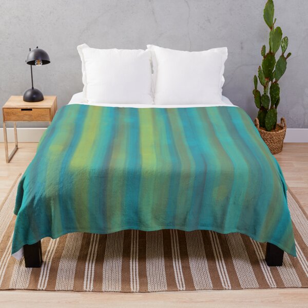Item preview, Blue yellow green abstract stripes designed and sold by Abstractlara.