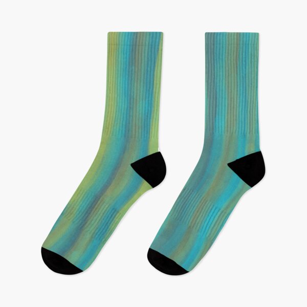 Item preview, Blue yellow green abstract stripes designed and sold by Abstractlara.