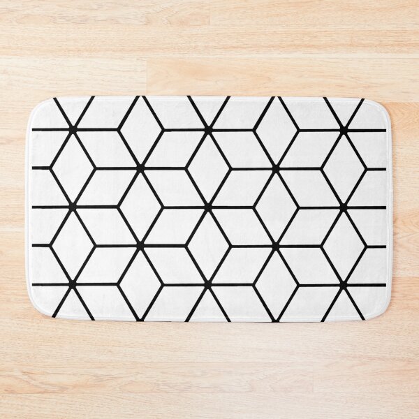 Item preview, Hexagon Cubes Combs Geometric Pattern Black designed and sold by PeppaThePenguin.