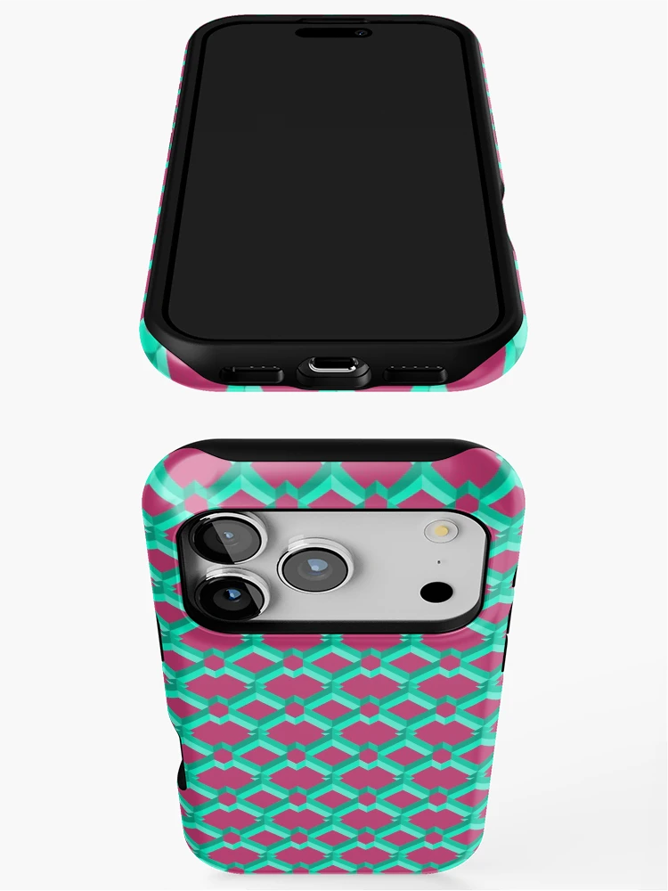 Thumbnail 3 of 4, iPhone Case, Retro Geometric Pattern designed and sold by Patternsdesign.