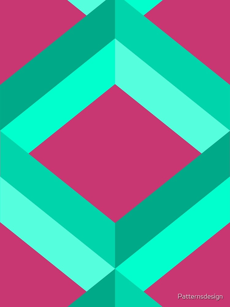 Thumbnail 3 of 3, Scarf, Retro Geometric Pattern designed and sold by Patternsdesign.
