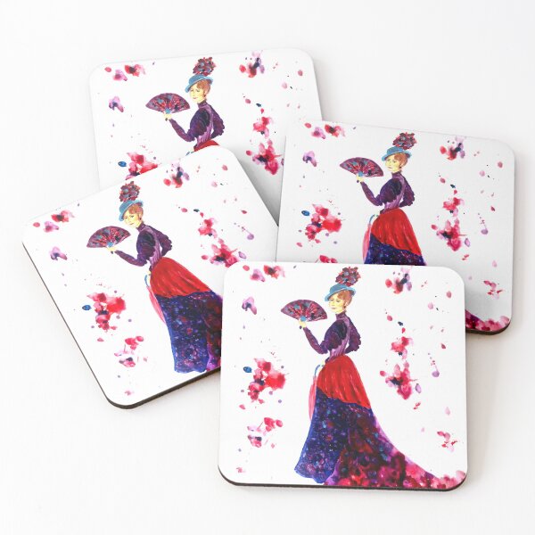 Item preview, Victorian Lady Watercolour Illustration designed and sold by Mitsy Art.