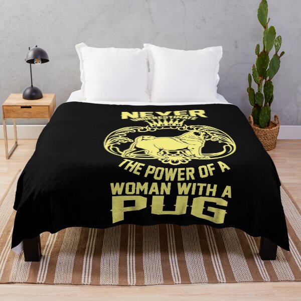 Item preview, The power of a woman with a pug - Funny Pug woman Gift designed and sold by Teenation9.