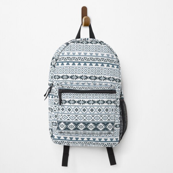 Item preview, Aztec Stylized Pattern Gray-Blues & White designed and sold by NataliePaskell.
