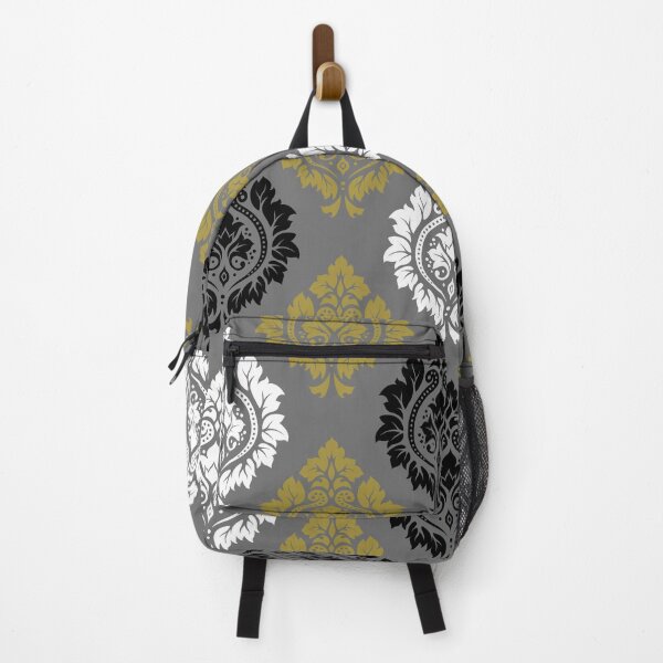 Item preview, Decor Damask Pattern BW Gray Gold designed and sold by NataliePaskell.