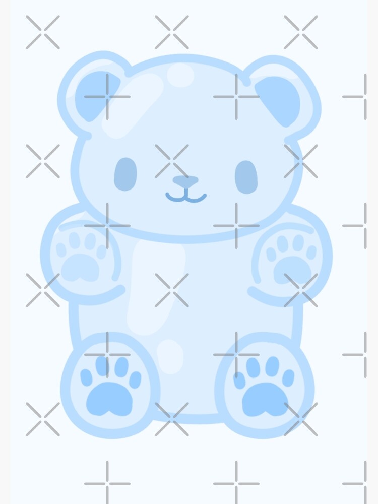 "Pastel Blue Gummy Bear " Poster by ItsChillJill Redbubble