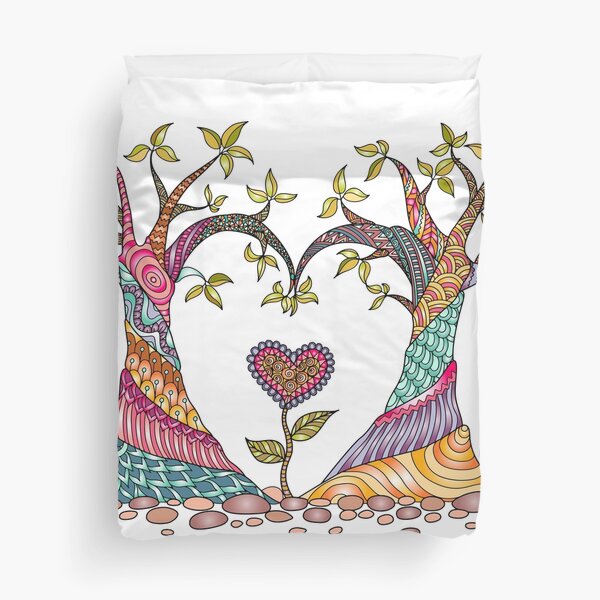 Item preview, Twin trees with heart growing designed and sold by vibeycreatives.