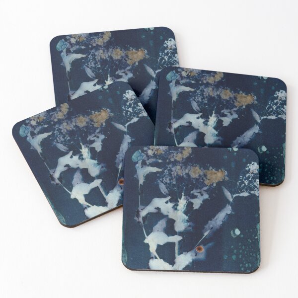 Item preview, Botanical blue floral vintage style handmade Cyanotype print 64 designed and sold by KasparekFineArt.