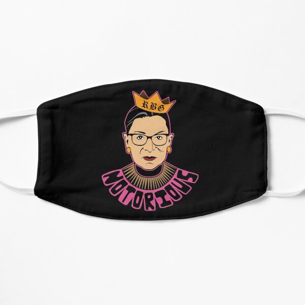 Notorious RBG Beloved US Supreme Court Justice Ruth Bader Ginsburg Original Artwork Caricature Black Background Face Mask Mask