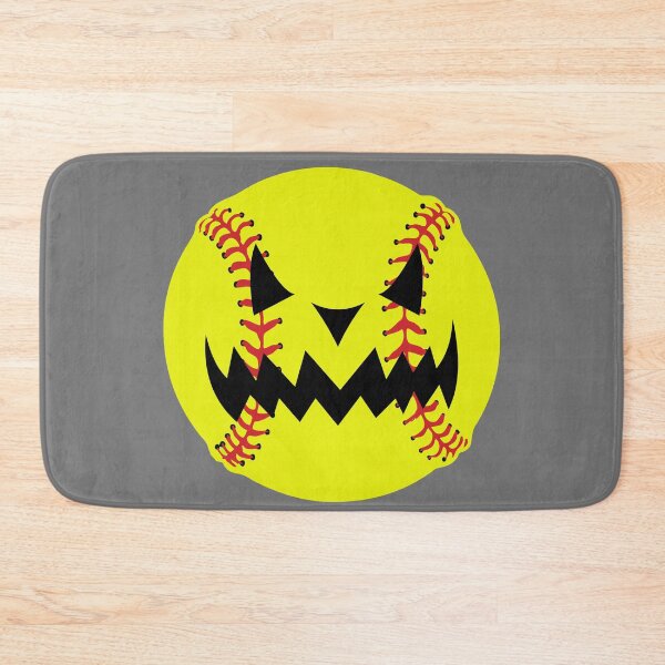 Item preview, Halloween Softball Pumpkin Jack O Lantern Face designed and sold by nikkidawn74.