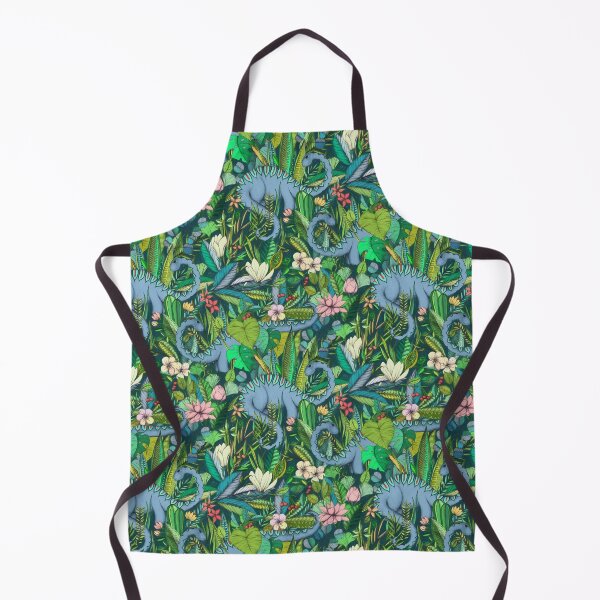 Item preview, Improbable Botanical with Dinosaurs - dark green designed and sold by micklyn.