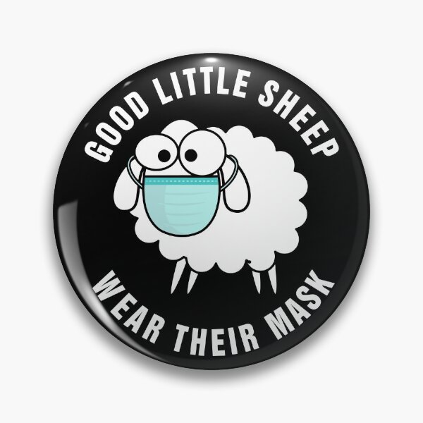 Les bons petits moutons portent leur masque Badge
