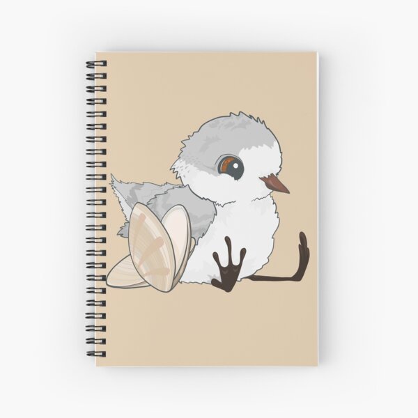 Piper - Baby Sandpiper with Shells Spiral Notebook