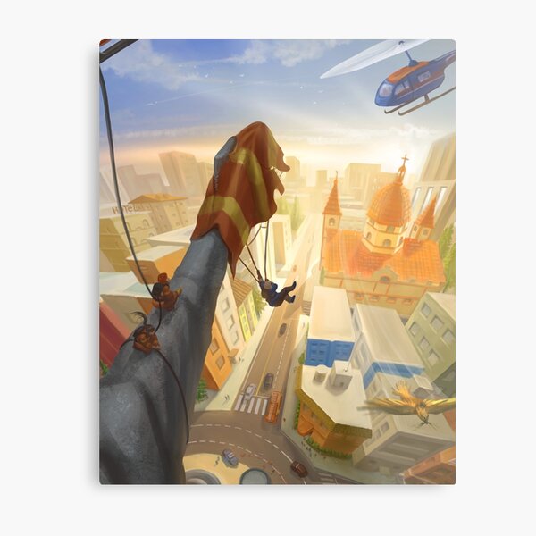 Parachute Pandemonium Metal Print