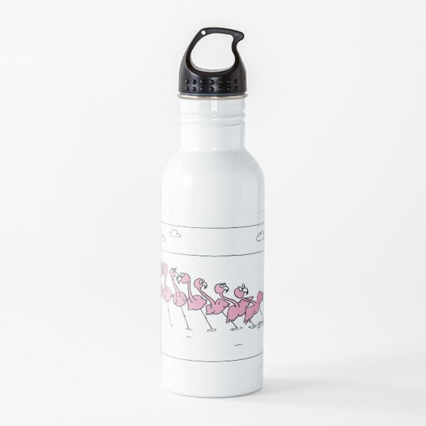 FALLING FLAMINGOS. Water Bottle