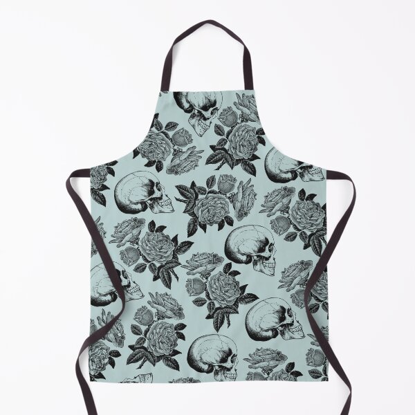 Item preview, Skulls And Roses • Pastel Blue • Romantic Goth designed and sold by Rike Mayer.