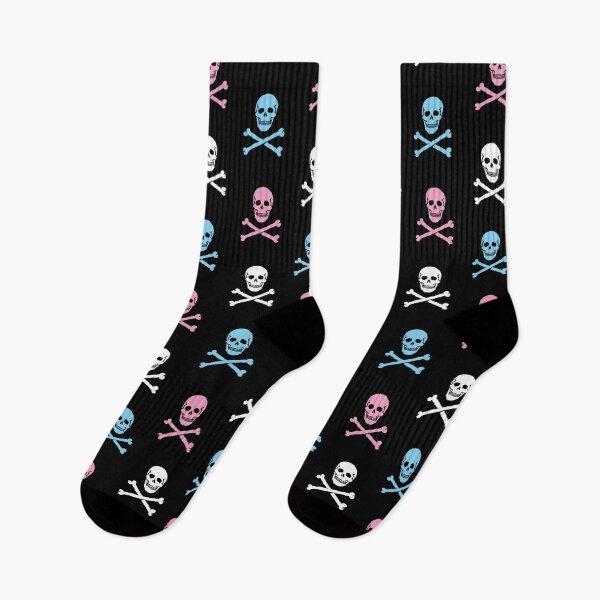 Item preview, Skull & Crossbones / Jolly Roger  / Pattern (White / Pink / Cyan) designed and sold by MrFaulbaum.